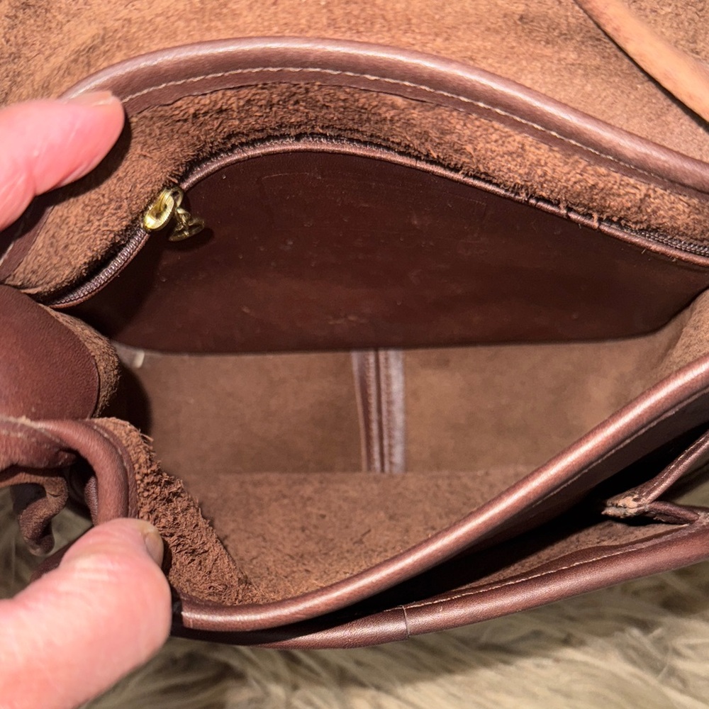 Vintage Coach 9145 Legacy Studio Flap Classic Brown Leather Shoulder Bag small - Picture 7 of 7